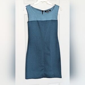 Forever 21 Women's (Small) Two-Tone Teal Blue Sleeveless Midi Dress